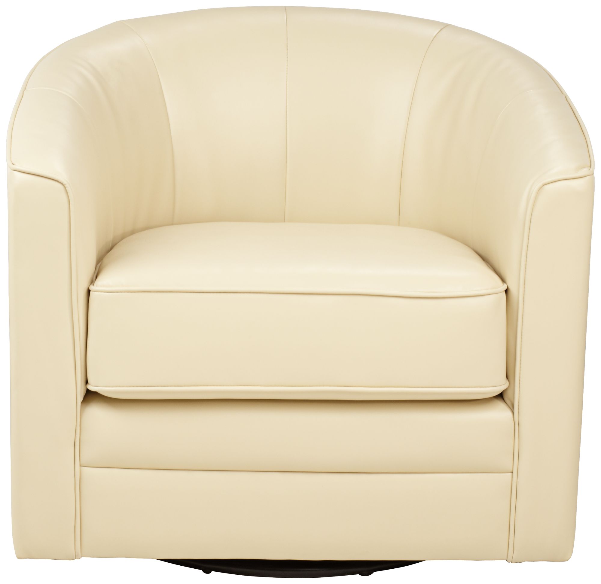 ivory leather swivel chair