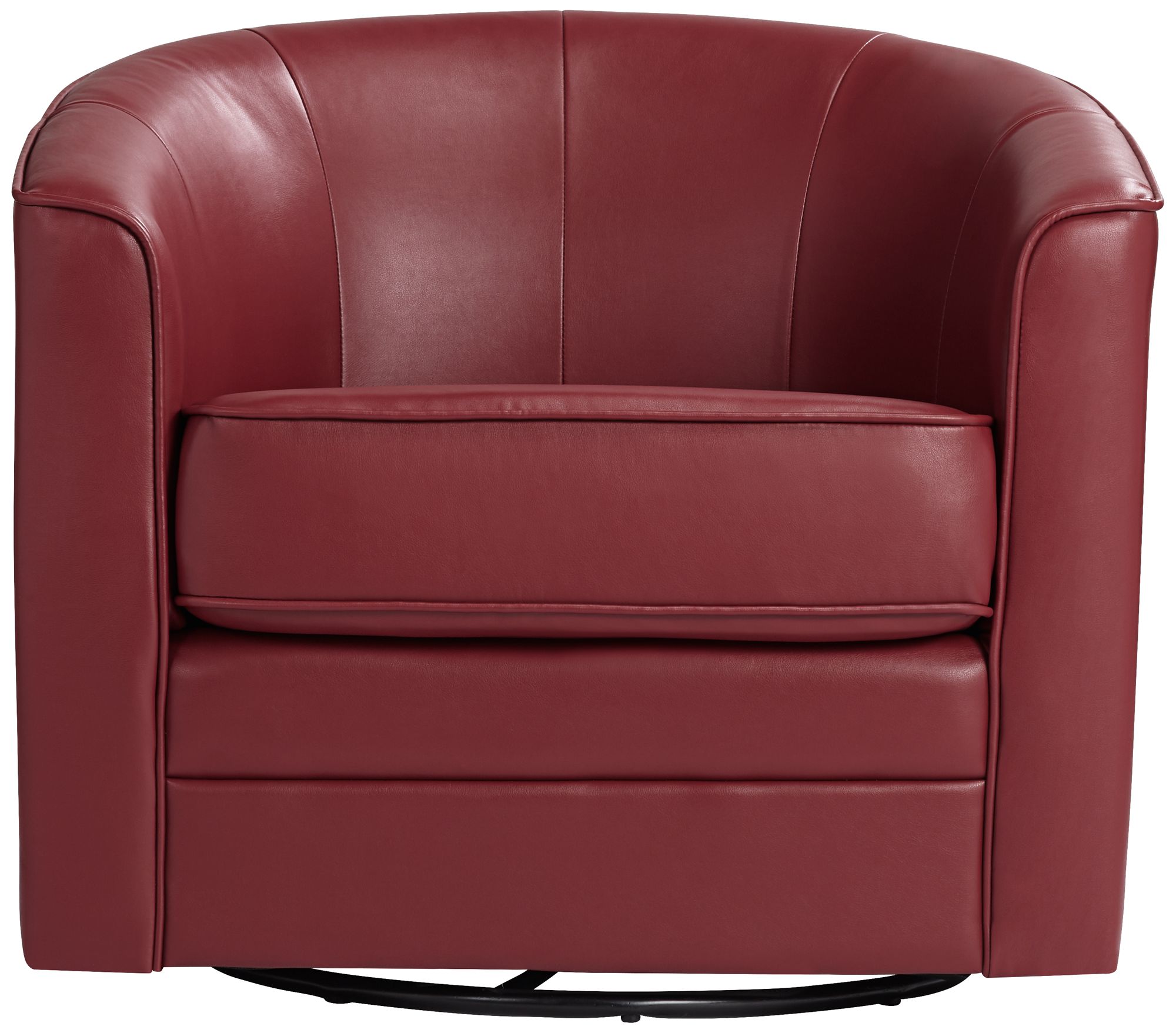Keller Scarlet Red Bonded Leather Swivel Club Chair U4612 Lamps Plus