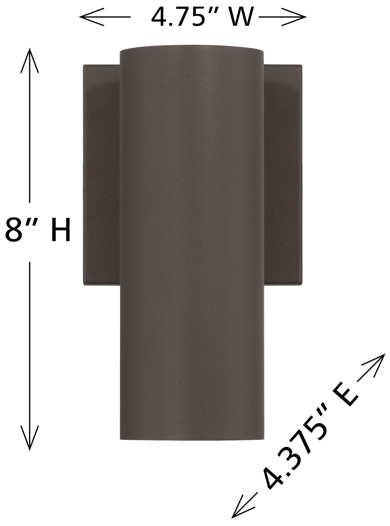 Image 6 Kelley 1-Light LED 5CCT Cylinder Exterior Light in Bronze more views