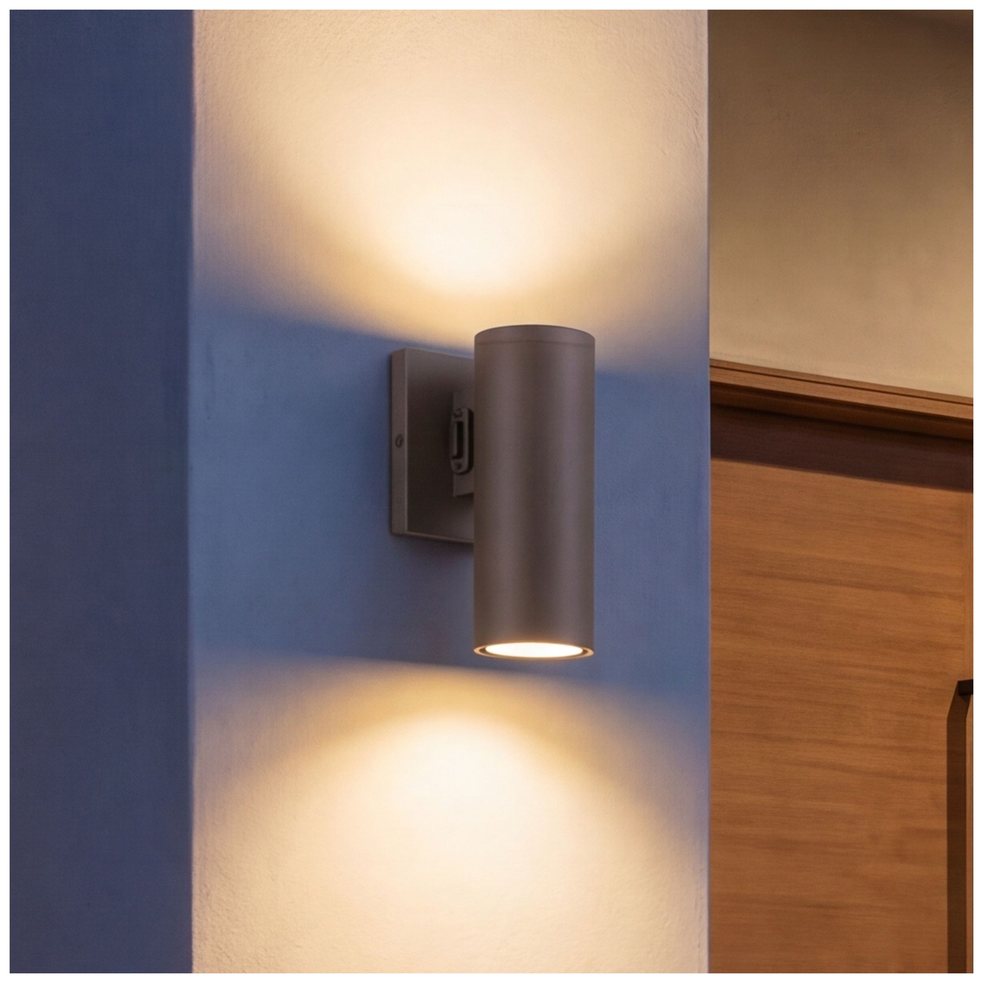 Kelley 1-Light LED 5CCT Cylinder Exterior Light in Bronze