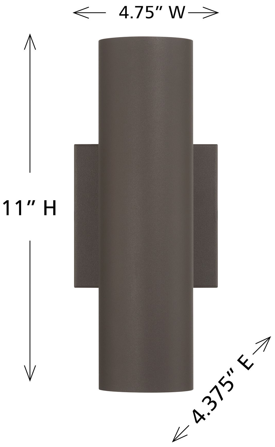 Image 6 Kelley 2-Light LED 5CCT Cylinder Exterior Light in Bronze more views