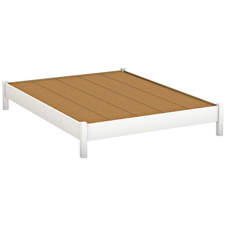 Image 1 Kelley II Pure White Queen Platform Bed with Legs