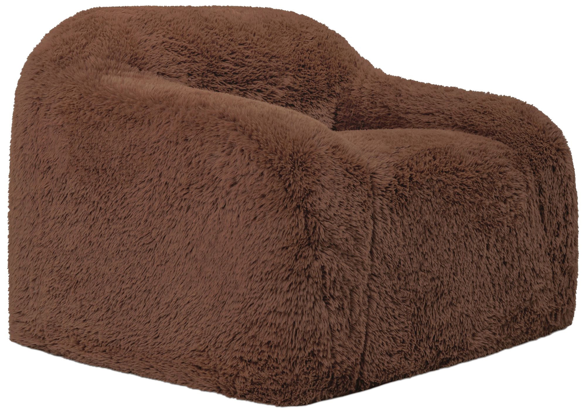 Image 2 Kellie 40.6" Wide Cedar Brown Faux Fur C
