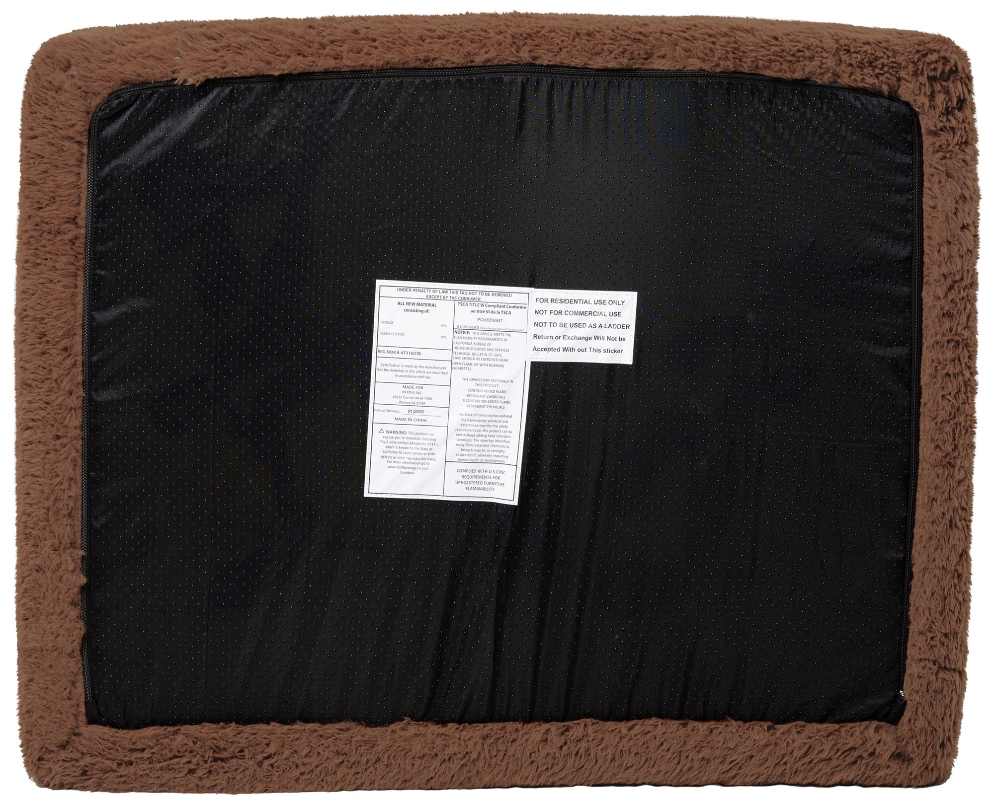 Image 6 Kellie 40.6" Wide Cedar Brown Faux Fur C more views