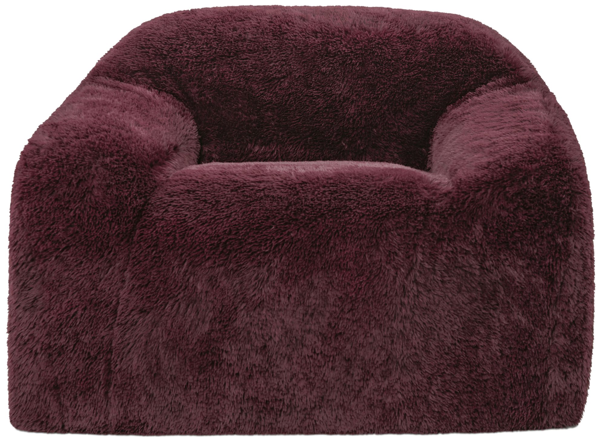Image 3 Kellie 40.6" Wide Red Wine Faux Fur Comp more views