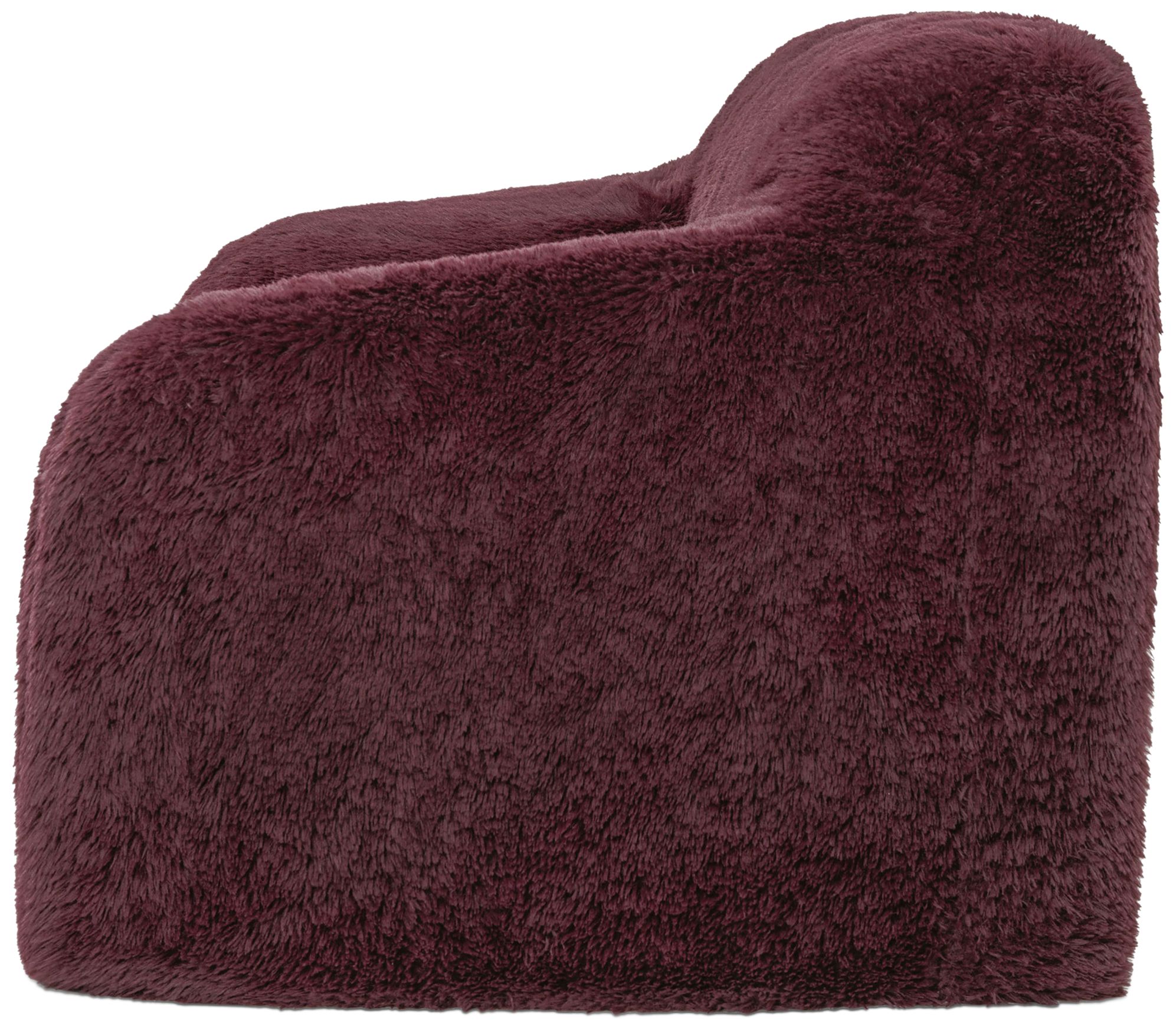 Image 4 Kellie 40.6" Wide Red Wine Faux Fur Comp more views