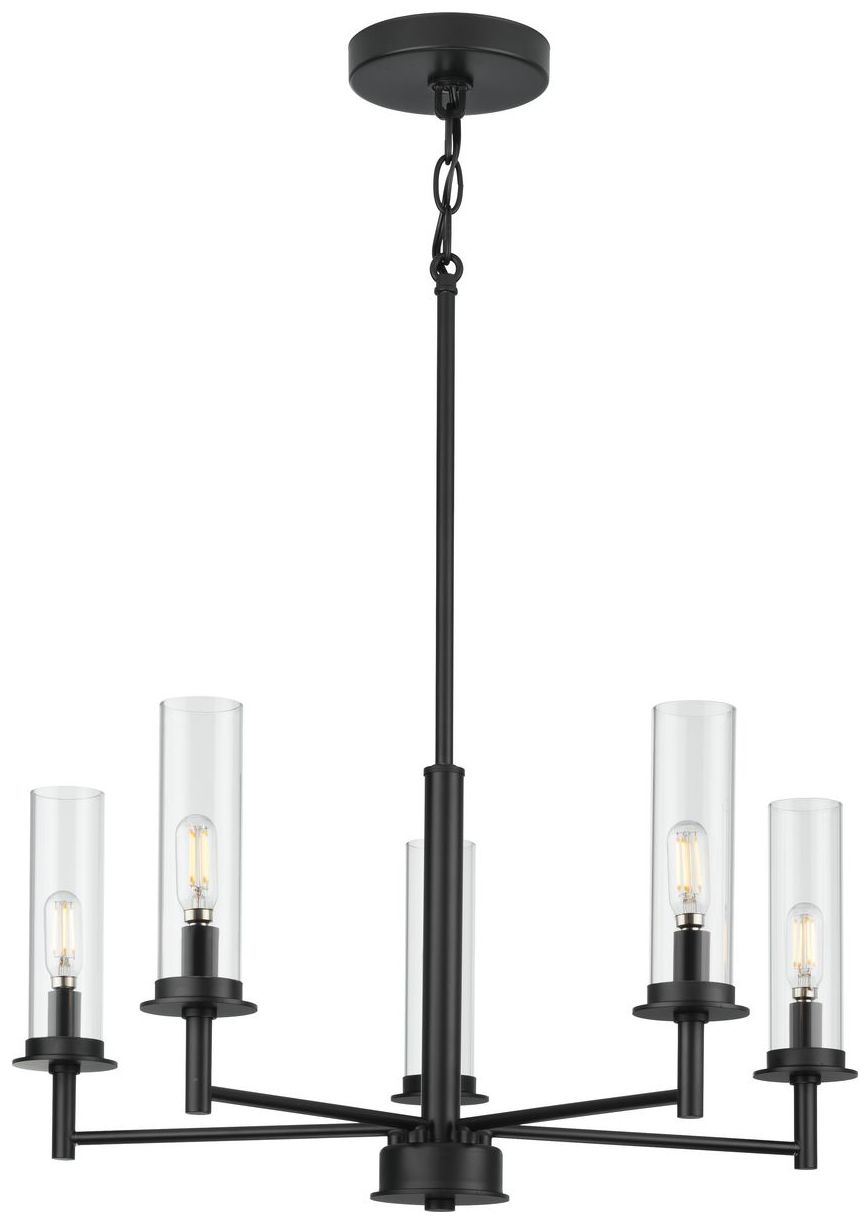Image 4 Kellwyn Collection Five-Light Clear Glass Chandelier Light more views