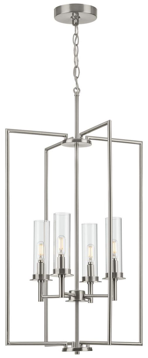 Image 3 Kellwyn Collection Four-Light Clear Glass Foyer Pendant Light more views