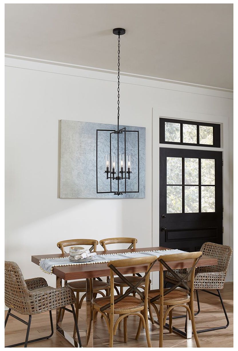 Image 2 Kellwyn Collection Four-Light Clear Glass Foyer Pendant Light more views