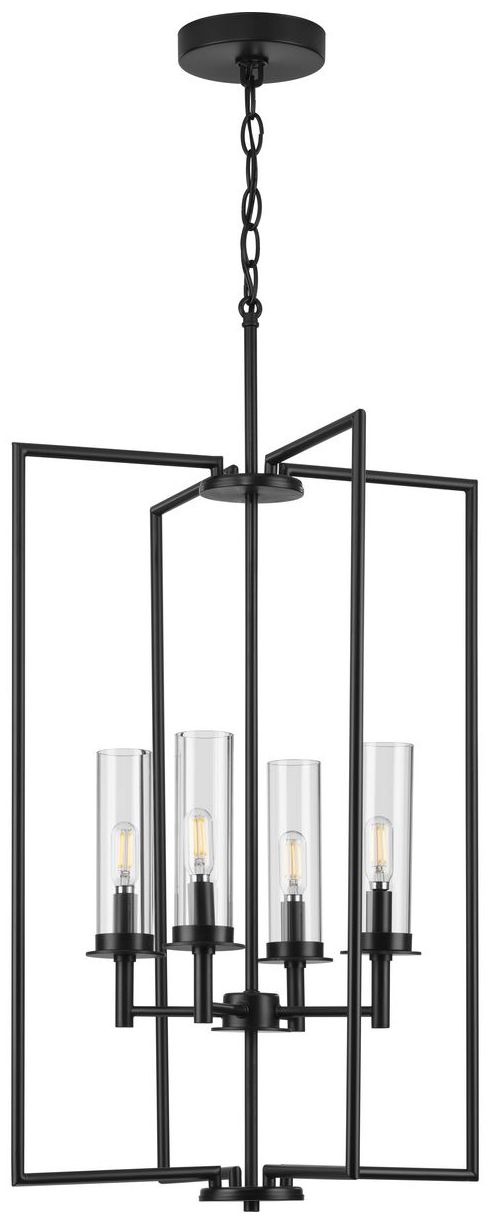 Image 5 Kellwyn Collection Four-Light Clear Glass Foyer Pendant Light more views