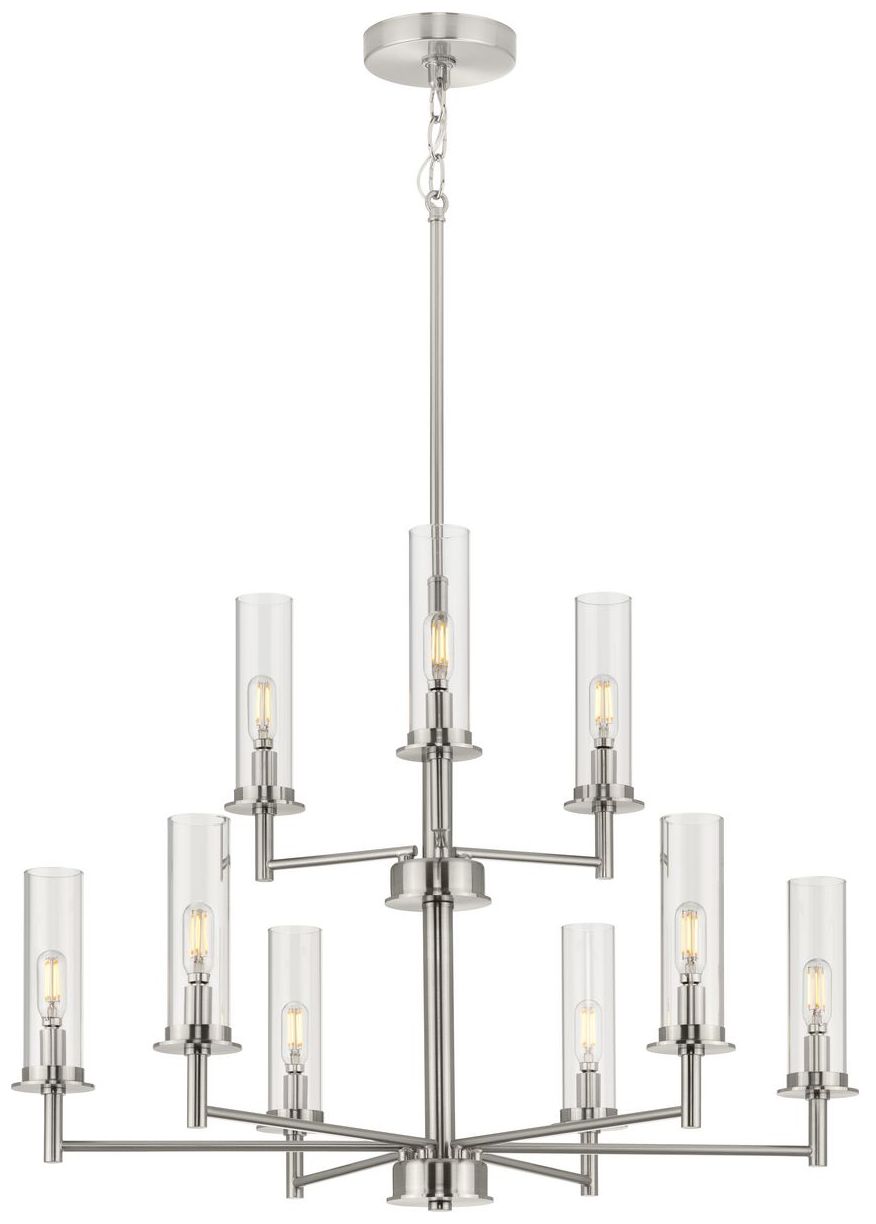 Kellwyn Collection Nine-Light Clear Glass Chandelier Light