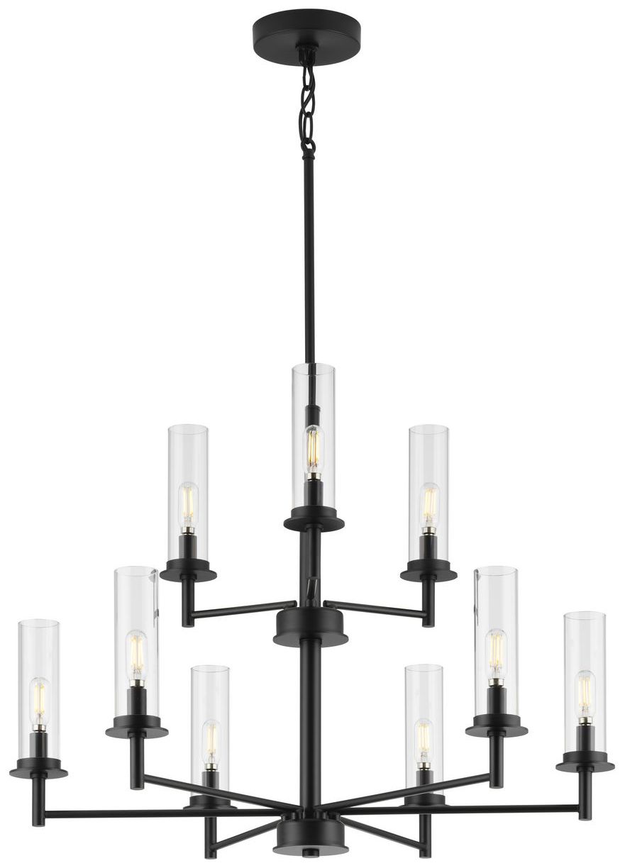 Image 5 Kellwyn Collection Nine-Light Clear Glass Chandelier Light more views
