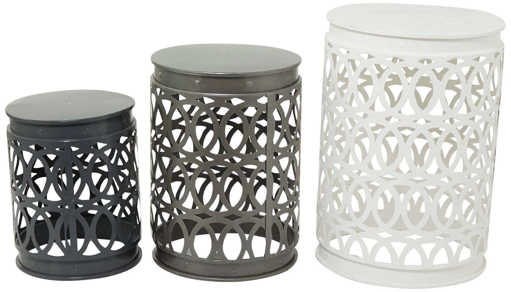 Image 5 Kelly 15 3/4" Wide Gray White Nesting Accent Tables Set of 3 more views