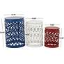 Kelly 15 3/4"W Blue White Red Nesting Accent Tables Set of 3