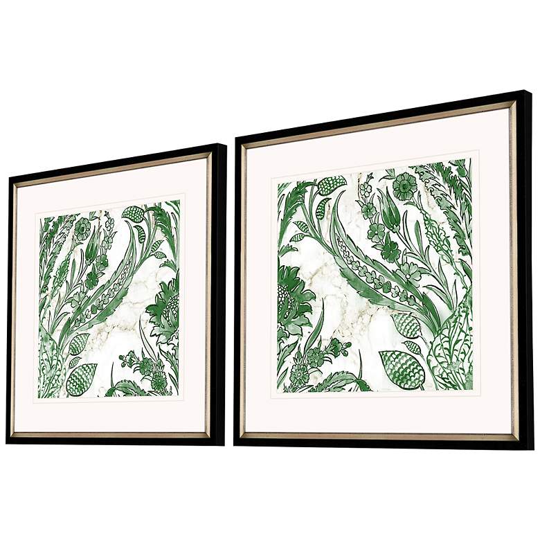Image 5 Kelly Ikat I 26" Square 2-Piece Giclee Framed Wall Art Set more views