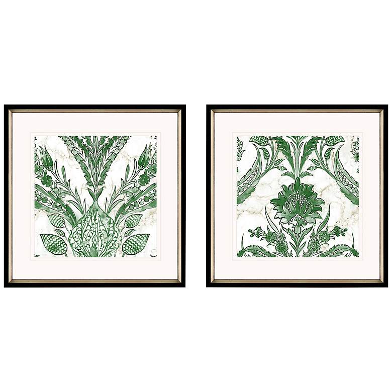 Image 3 Kelly Ikat II 26" Square 2-Piece Giclee Framed Wall Art Set