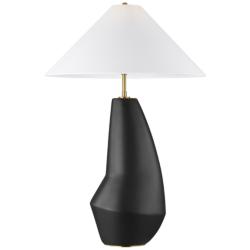 Kelly Wearstler Contour 31 1/2&quot; LED Coal Black Modern Ceramic Lamp