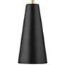 Kelly Wearstler Lorne 33" Modern Ceramic Coal Black LED Table Lamp
