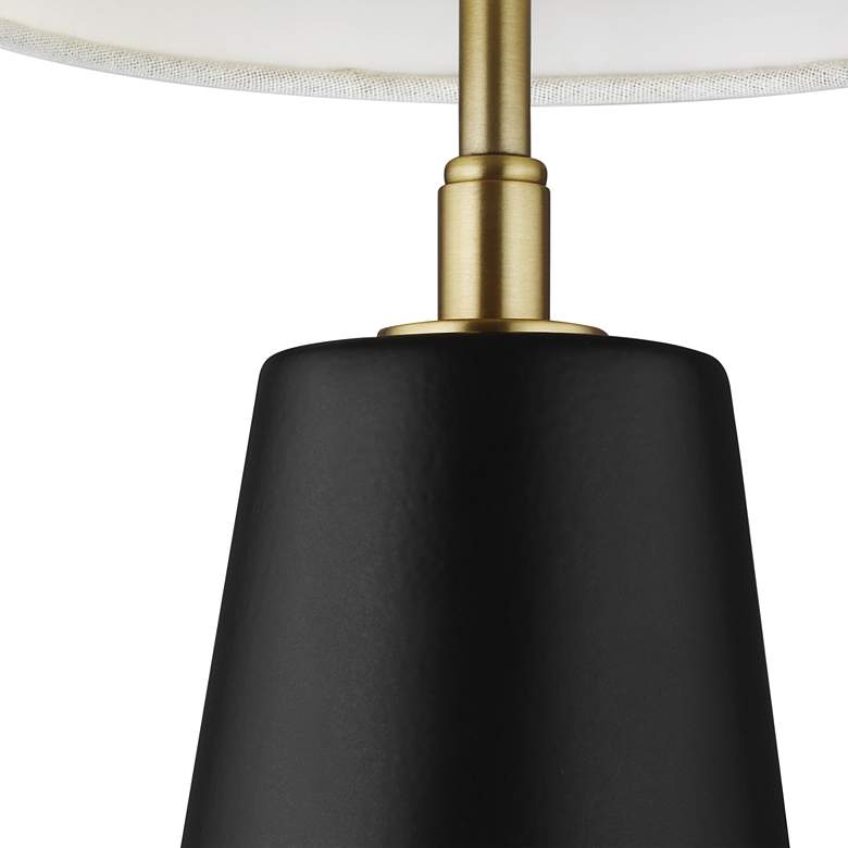 Image 5 Kelly Wearstler Lorne 33" Modern Ceramic Coal Black LED Table Lamp more views