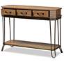 Kellyn 43" Wide Oak Brown Wood 3-Drawer Console Table�