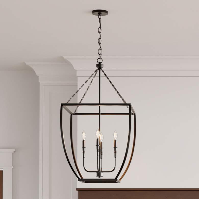 Image 1 Kelsey 20" Wide Matte Black 4-Light Pendant