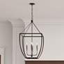 1_Kelsey 20" Wide Matte Black 4-Light Pendant