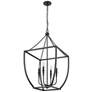 5_Kelsey 20" Wide Matte Black 4-Light Pendant more views