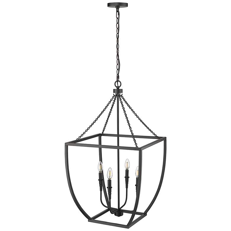 Image 6 Kelsey 20" Wide Matte Black 4-Light Pendant more views