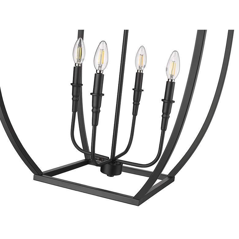 Image 7 Kelsey 20" Wide Matte Black 4-Light Pendant more views