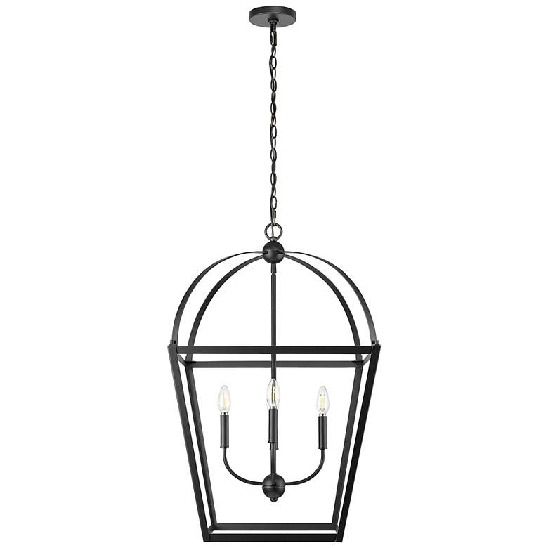 Image 1 Kelsey 20" Wide Matte Black 4-Light Pendant