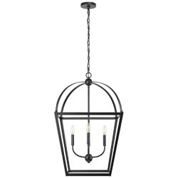 Kelsey 20" Wide Matte Black 4-Light Pendant