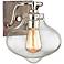 Kelsey 9"H Weathered Zinc and Polished Nickel Wall Sconce