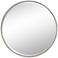 Kelsey Antique Silver Beaded 33 1/4" Round Wall Mirror
