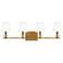 Kelsey Glen 32 1/4" Wide Weathered Brass 4-Light Bath Light