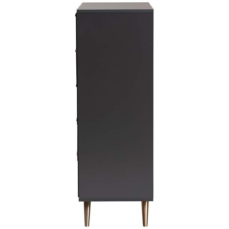 Image 7 Kelson 32 1/2" Wide Dark Gray 5-Drawer Accent Chest more views