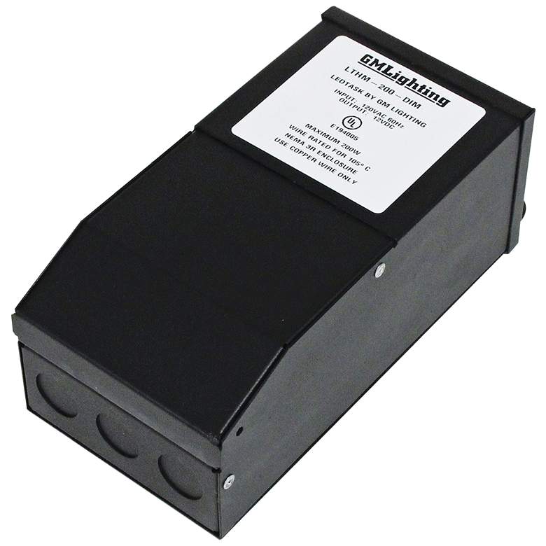 Image 1 Kelvin 4" Wide Black 12V 200W LED Dimmable Power Supply