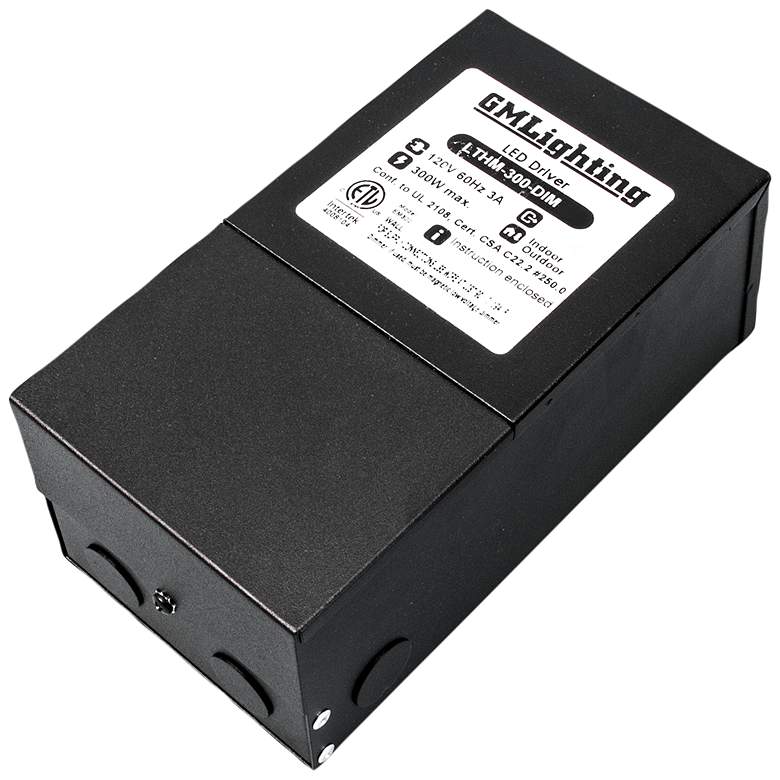 Image 1 Kelvin 4" Wide Black 12V 300W LED Dimmable Power Supply