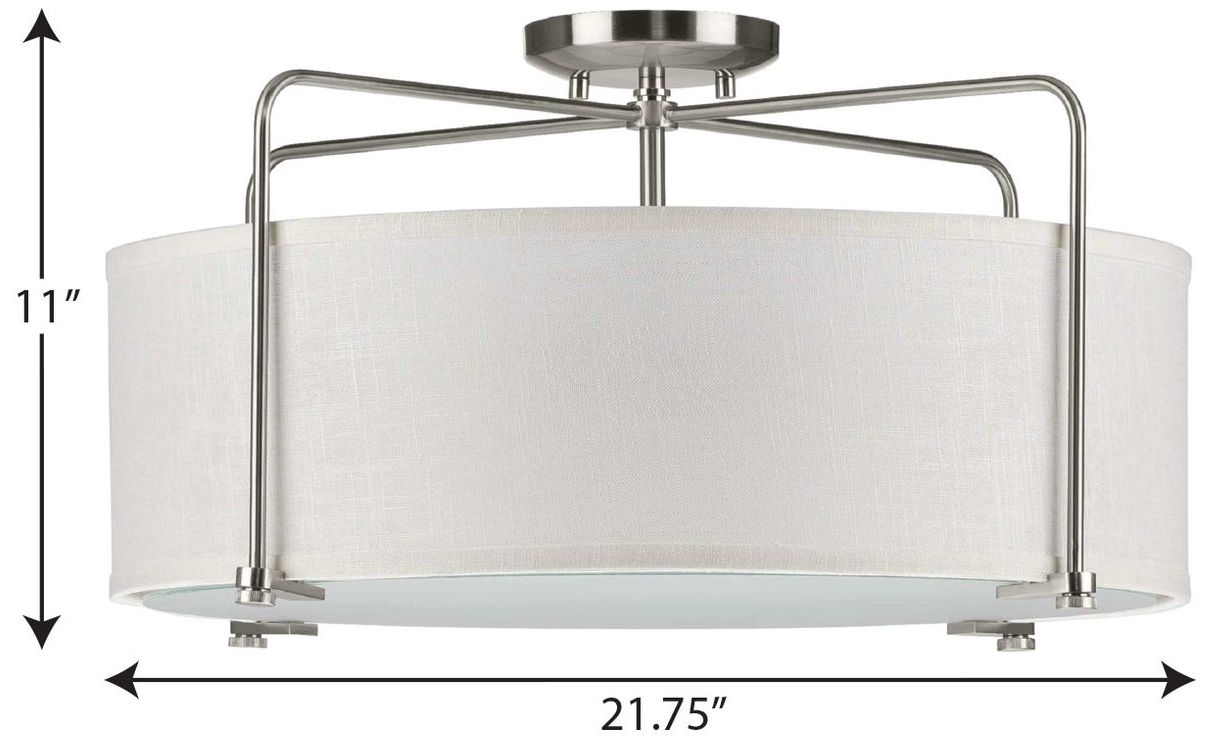 Image 4 Kempsey Collection Three-Light Semi-Flush Convertible more views