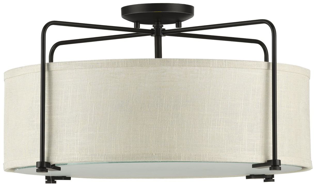 Kempsey Collection Three-Light Semi-Flush Convertible