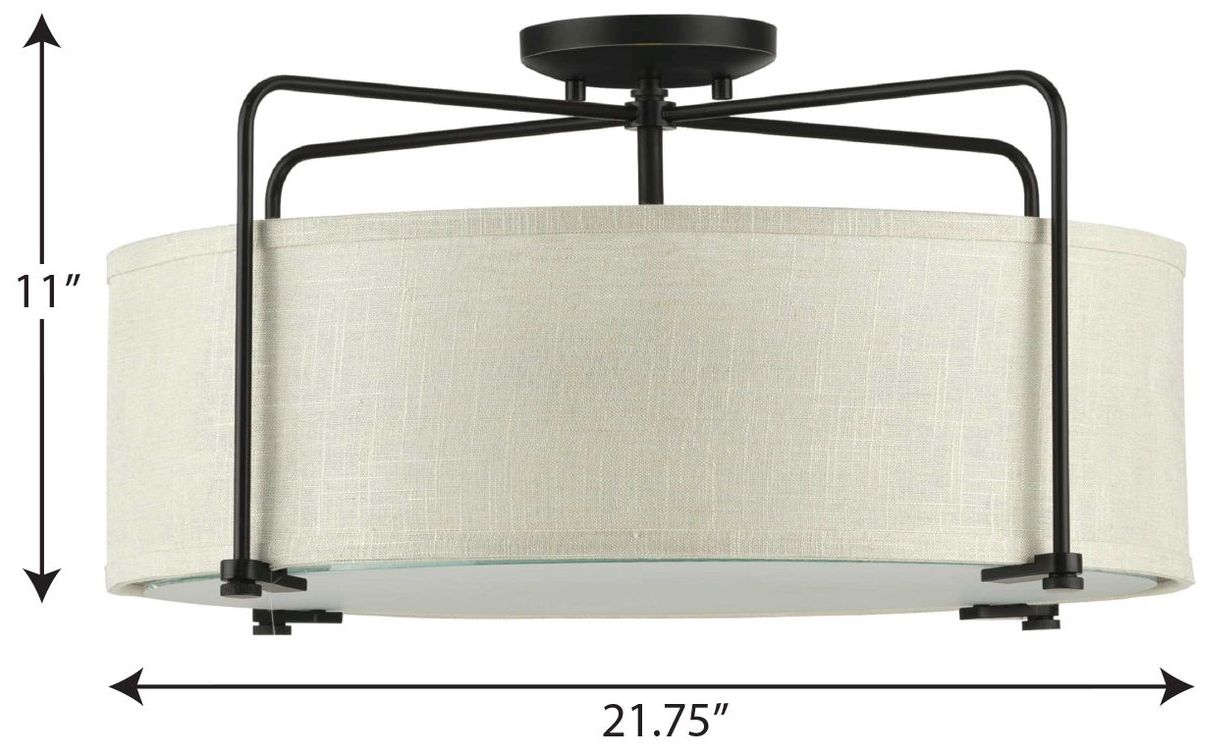 Image 4 Kempsey Collection Three-Light Semi-Flush Convertible more views