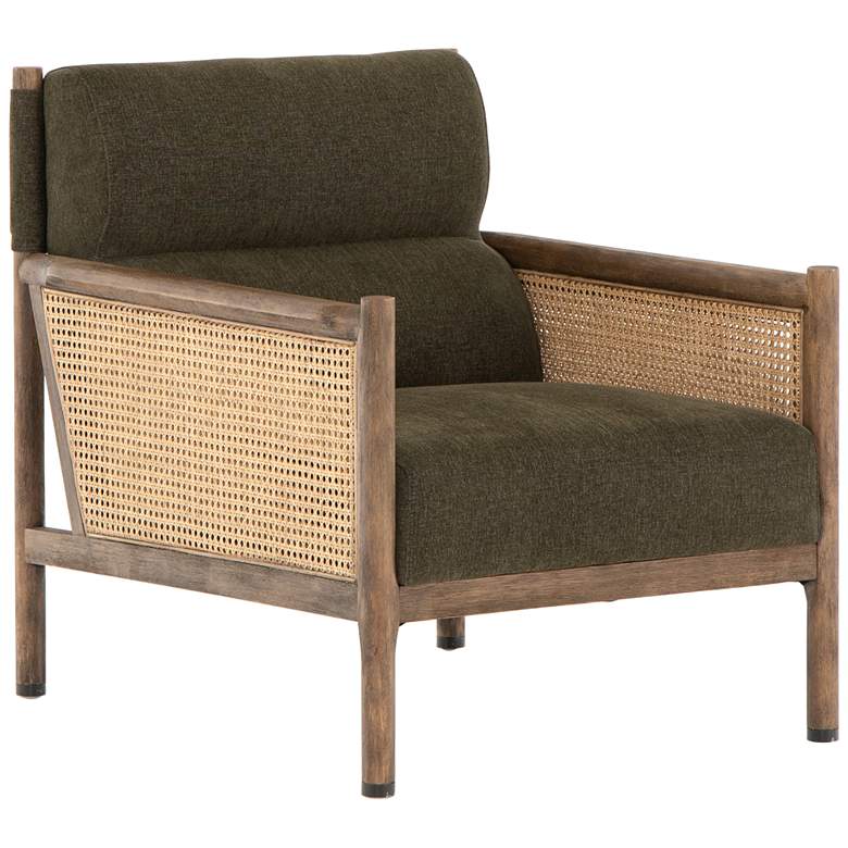 Image 1 Kempsey Modern Sutton Olive Parawood and Rattan Chair