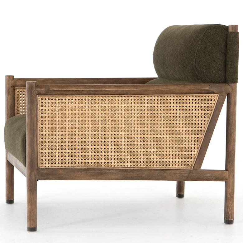 Image 5 Kempsey Modern Sutton Olive Parawood and Rattan Chair more views