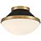 Kendal 16 1/4" Wide Gold and Matte Black Ceiling Light