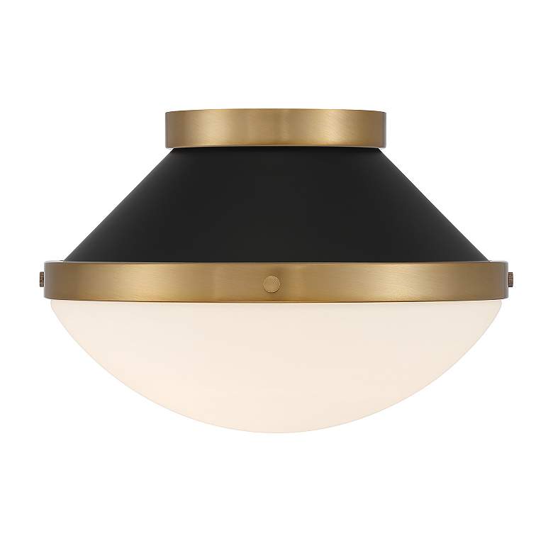 Image 4 Kendal 16 1/4" Wide Gold and Matte Black Ceiling Light more views