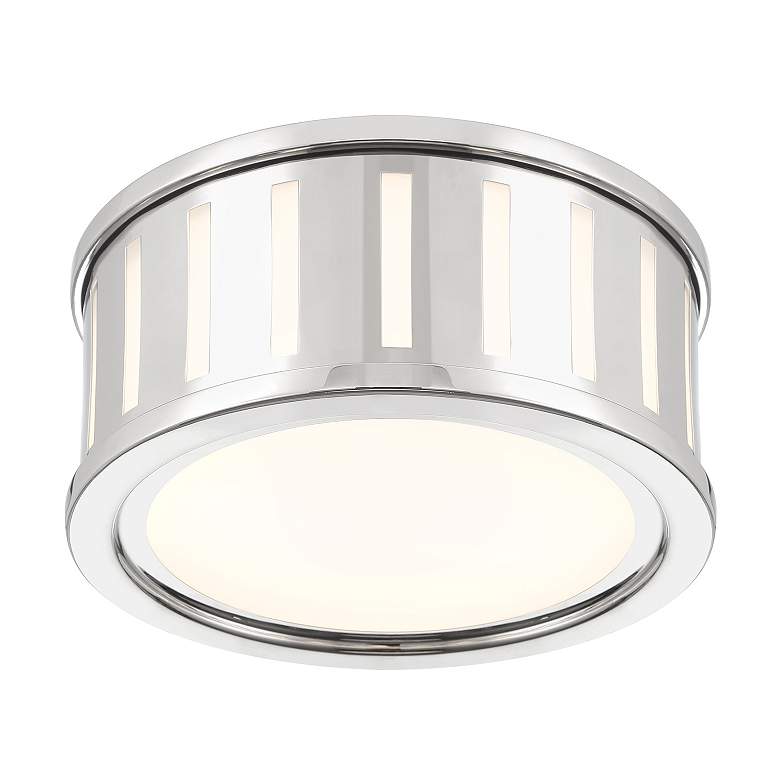 Image 4 Kendal 2 light polished nickel flush mount more views