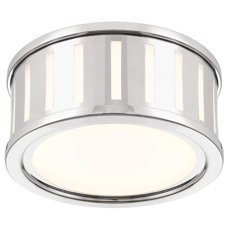 Image 5 Kendal 2 light polished nickel flush mount more views