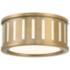 Kendal 2 light vibrant gold flush mount