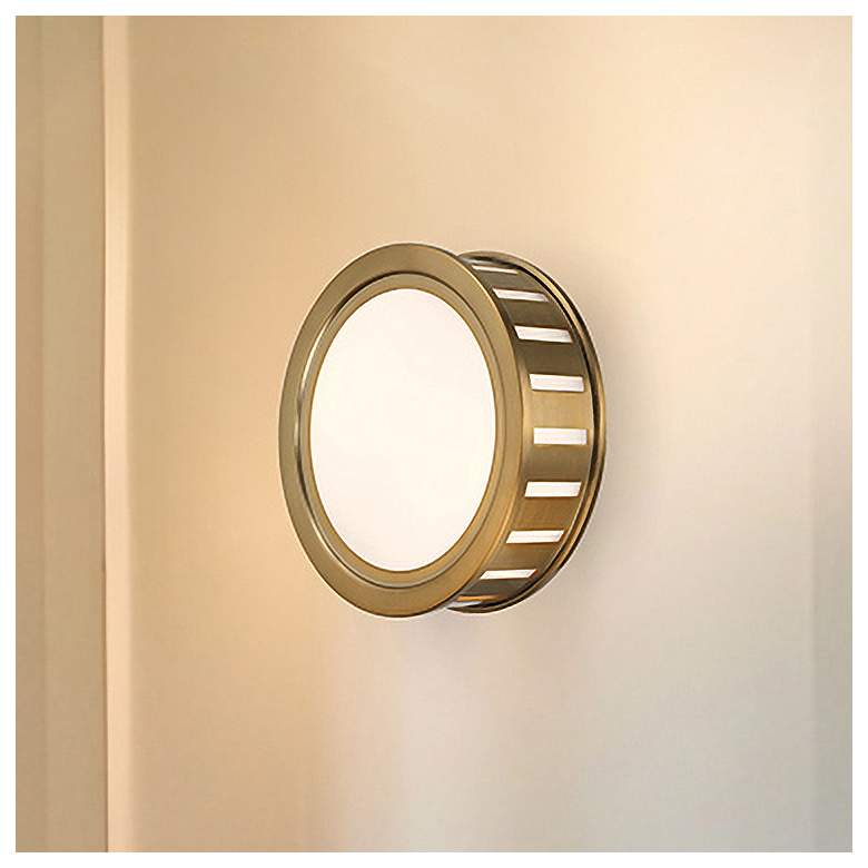 Image 7 Kendal 2 Light vibrant gold sconce more views