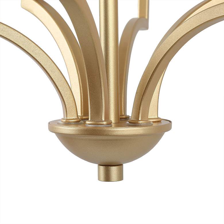 Image 4 Kendall 11 3/4 inch Wide Gold Metal 3-Light Mini-Chandelier more views