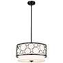 2_Kendall 17" Wide Matte Black Drum Pendant Light